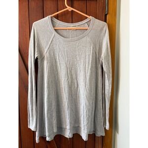 Hollister Womens Long Sleeve Scoop Neck Flowy Knit Top Light Cream Size M Y2K